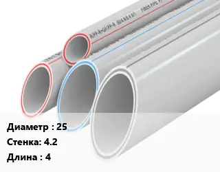 Труба полипропиленовая 25 s=4.2 L=4